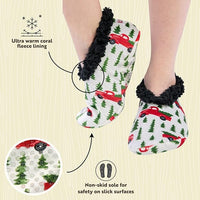 Dames Fleece Kerst Slof Sokken - HollyWarm
