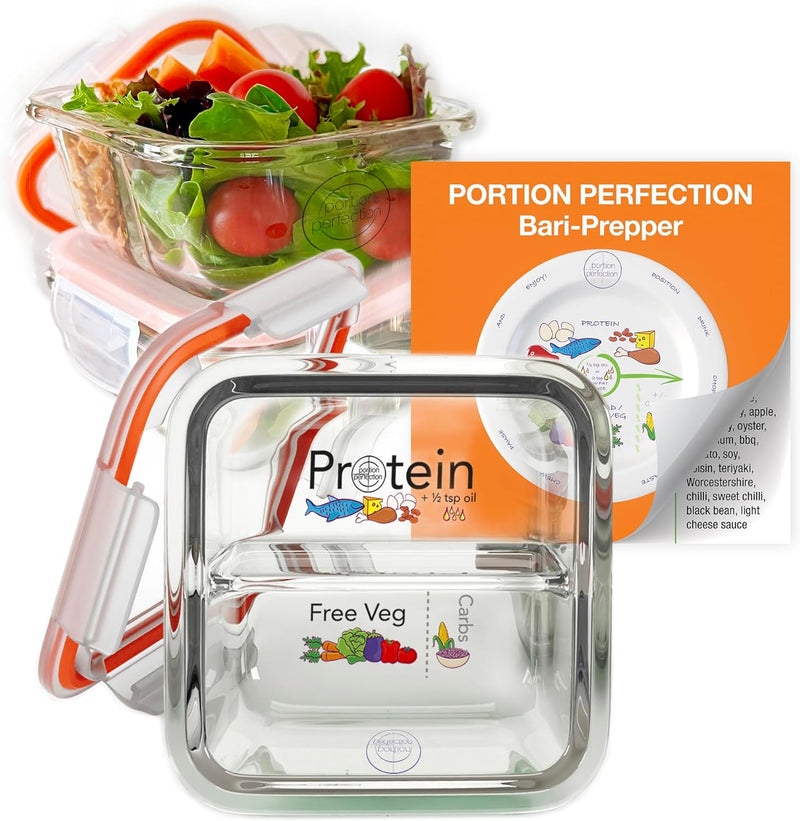 Bariatrische Portiecontrole Glascontainers – 3-Pack