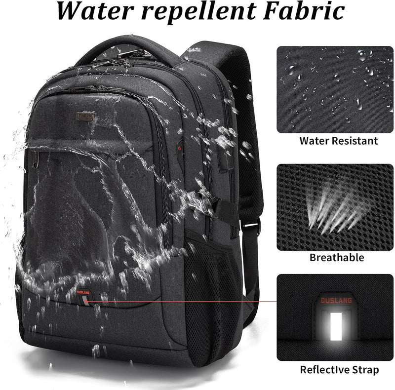Waterdichte Reis Laptoprugzak met USB-poort & Georganiseerde Opslag