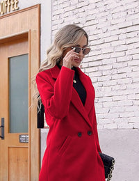 Dames Winter Wollen Jas met Notch Revers - Sofia