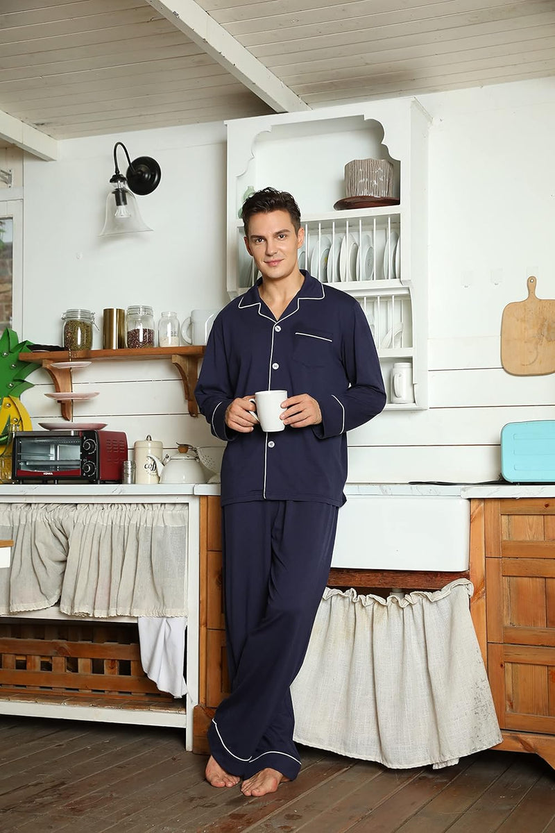 Comfortabele Katoenen Heren Pyjama - Leo