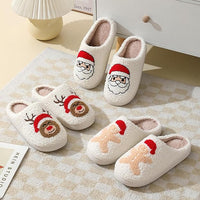 Warme Retro Pluche Kerstpantoffels - Frosty Feet