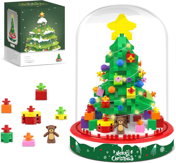 Kerstboom Bouwset met LED Verlichting - BrickTree