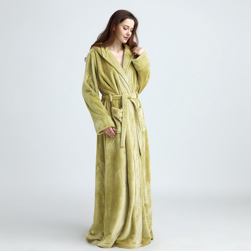 Fluffy Fleece Badjas met Capuchon - CozyFluff