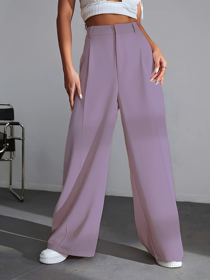 Luxe Effen Broek Met Wijde Pijpen - Lana