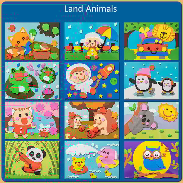 3D Dieren Stickerset - FantasieFlora