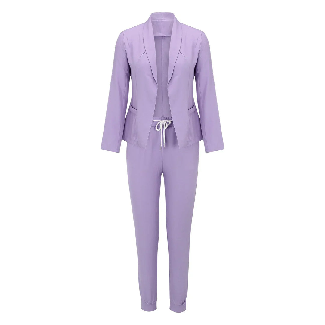 Casual Tweedelige Set met Strikceintuur – Liora