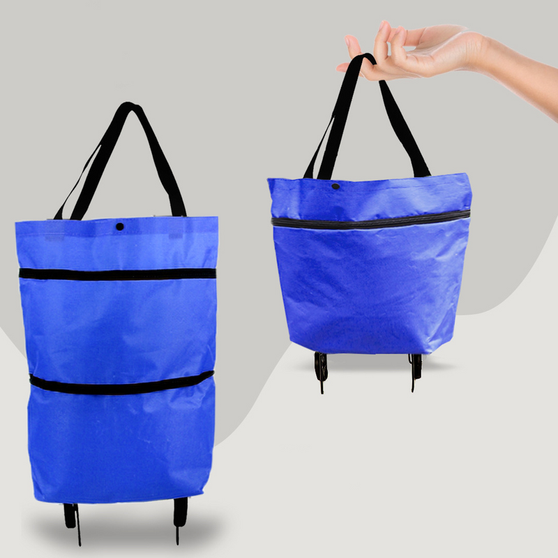 2-in-1 Omschakelbare Boodschappentas met Wielen - CarryFlex