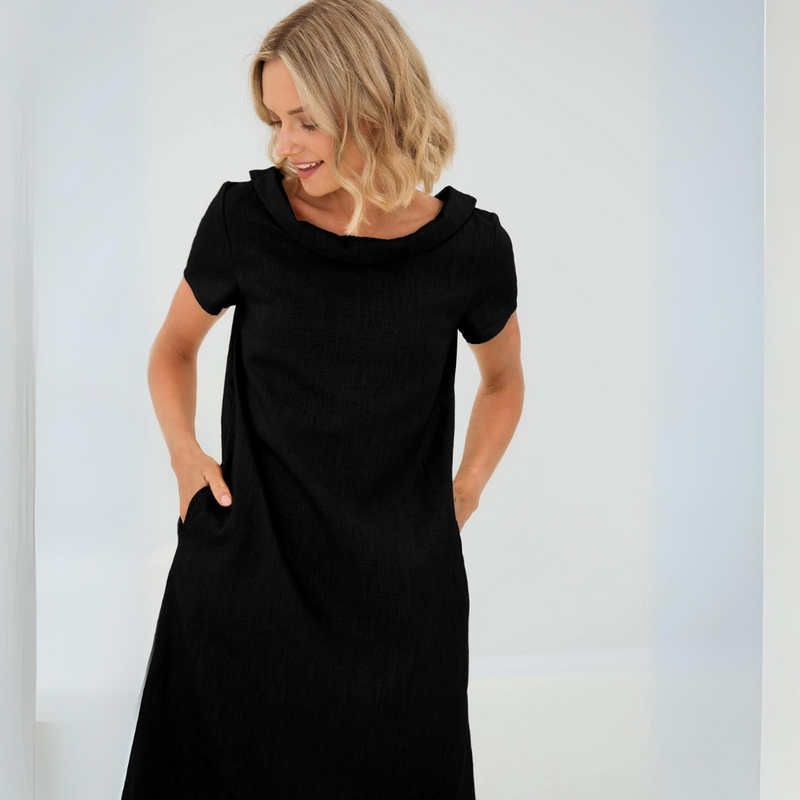 Linnen Zomerjurk met Midi-Lengte – Fenna