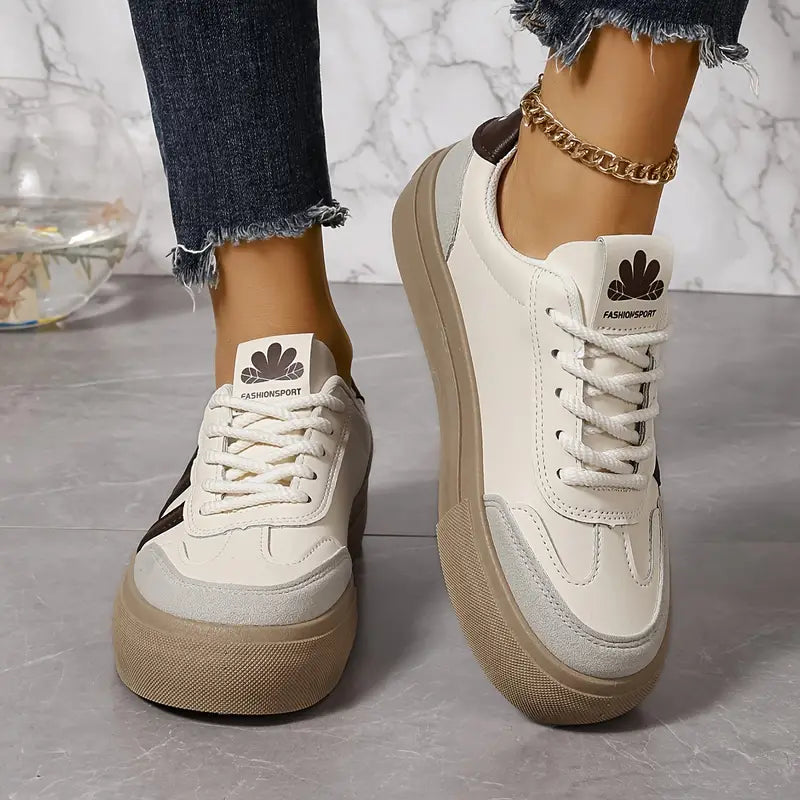 Modieuze plateau sneakers dames - Talia