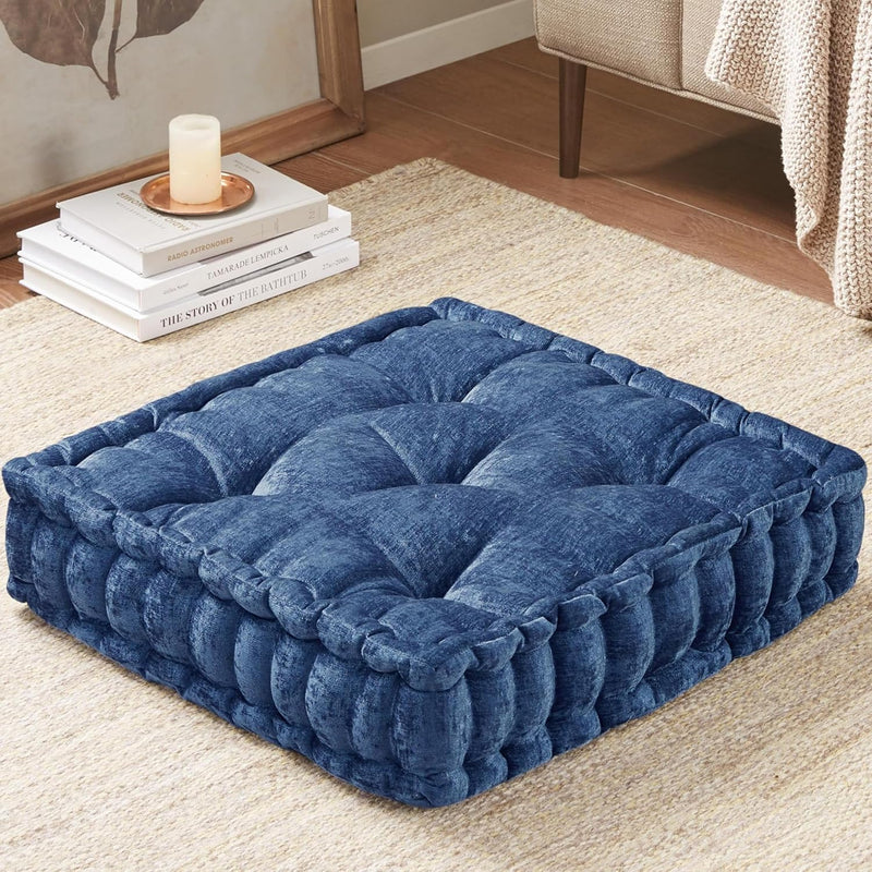 Grote Chenille Vloerkussen voor Meditatie & Yoga