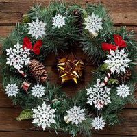 Sneeuwvlok Kerstornamenten Set - FrostedElegance