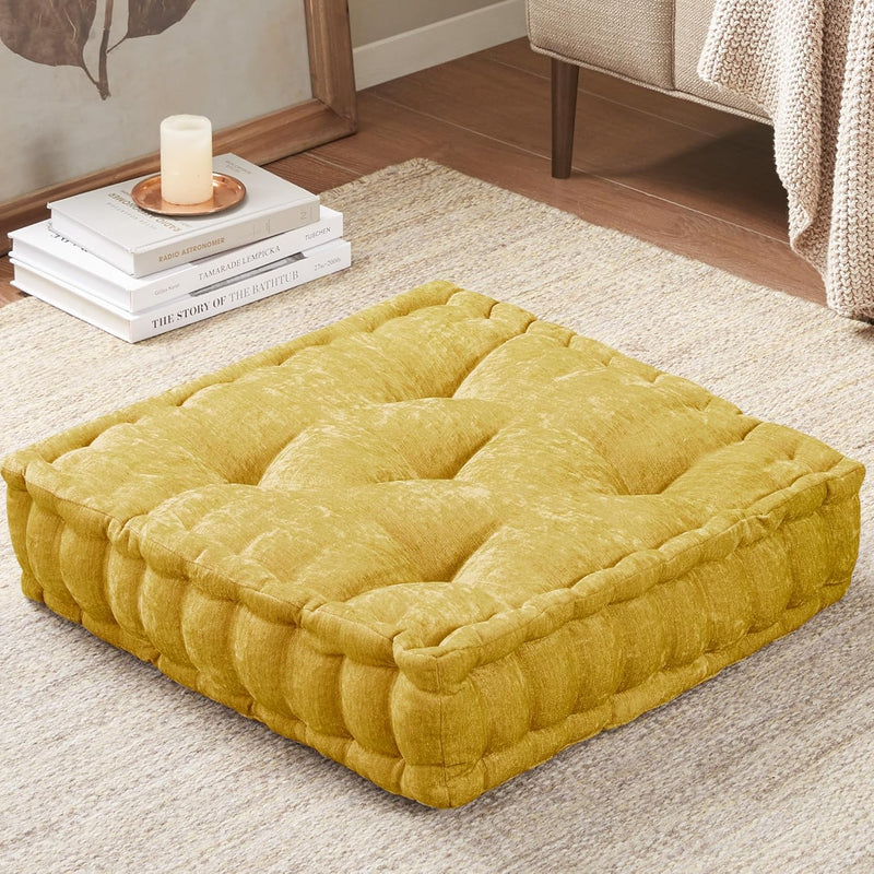 Grote Chenille Vloerkussen voor Meditatie & Yoga