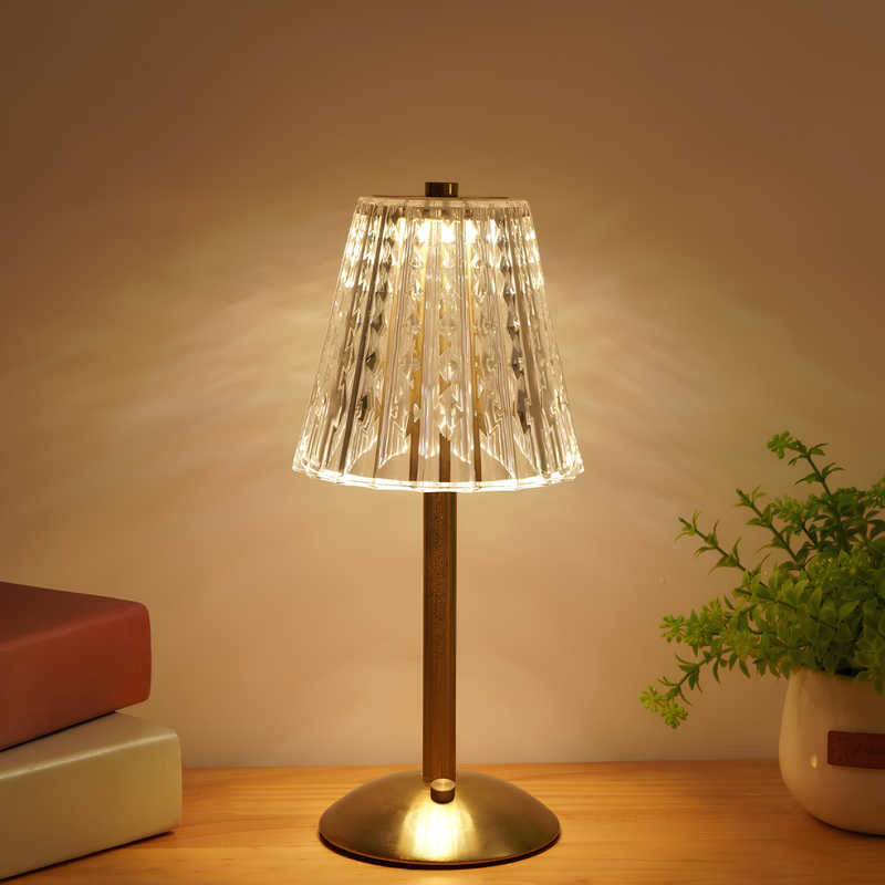 Gouden Kristallen Tafellamp - Aurora Luxe