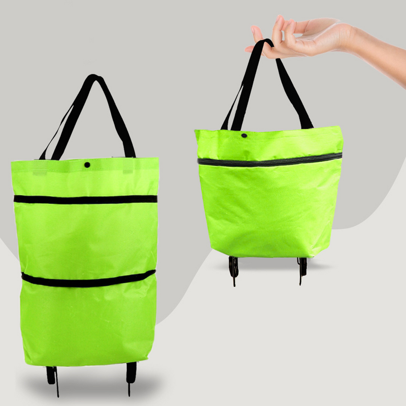 2-in-1 Omschakelbare Boodschappentas met Wielen - CarryFlex