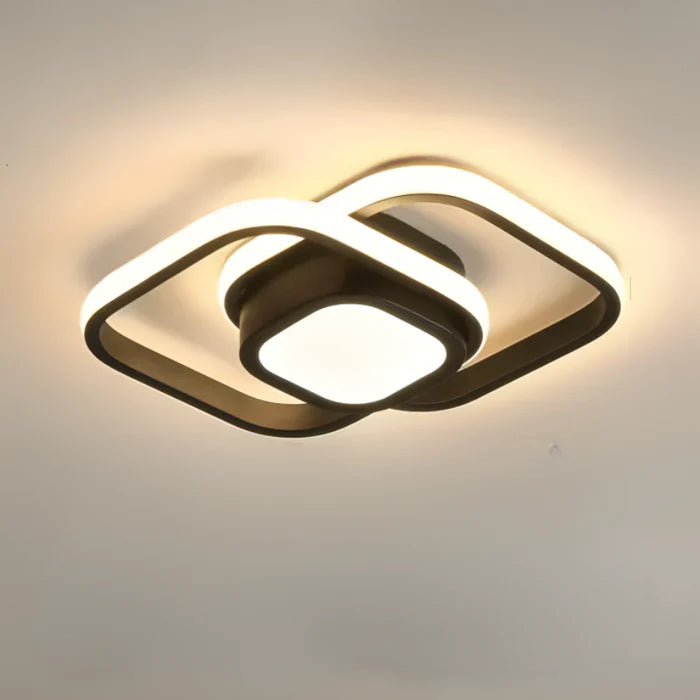 Moderne LED Plafondlamp met Dubbel Ringontwerp - Twilight Rings