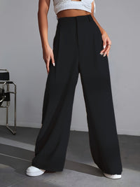 Luxe Effen Broek Met Wijde Pijpen - Lana