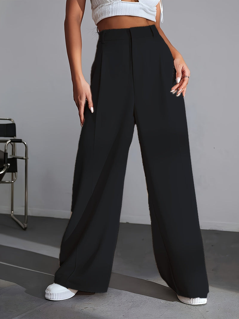 Luxe Effen Broek Met Wijde Pijpen - Lana