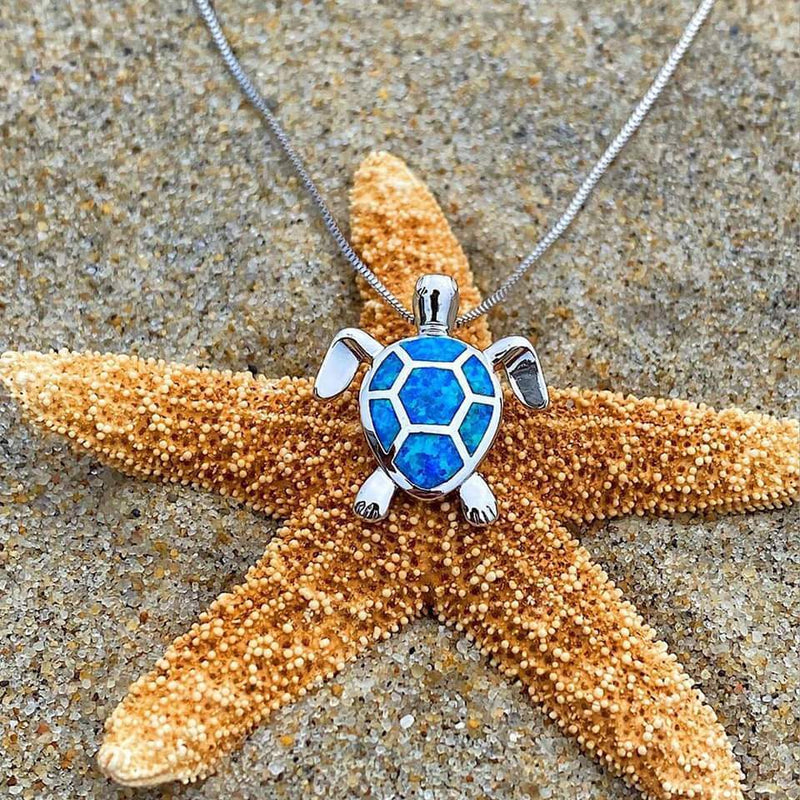 Zilveren Zeeschildpad Halsketting en Oorbellen Set - Marinella