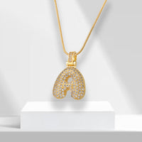 Bubble Letters Ketting met Hanger - LuxeLette