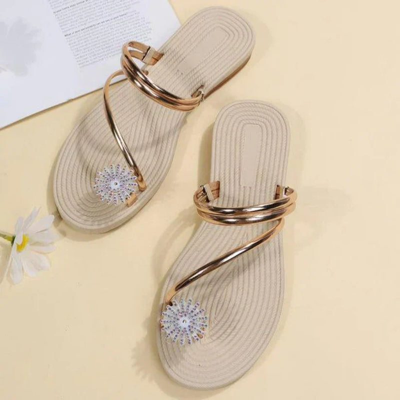 Trendy Dames Sandalen met Uniek Sneeuwvlokdetail – Arluna