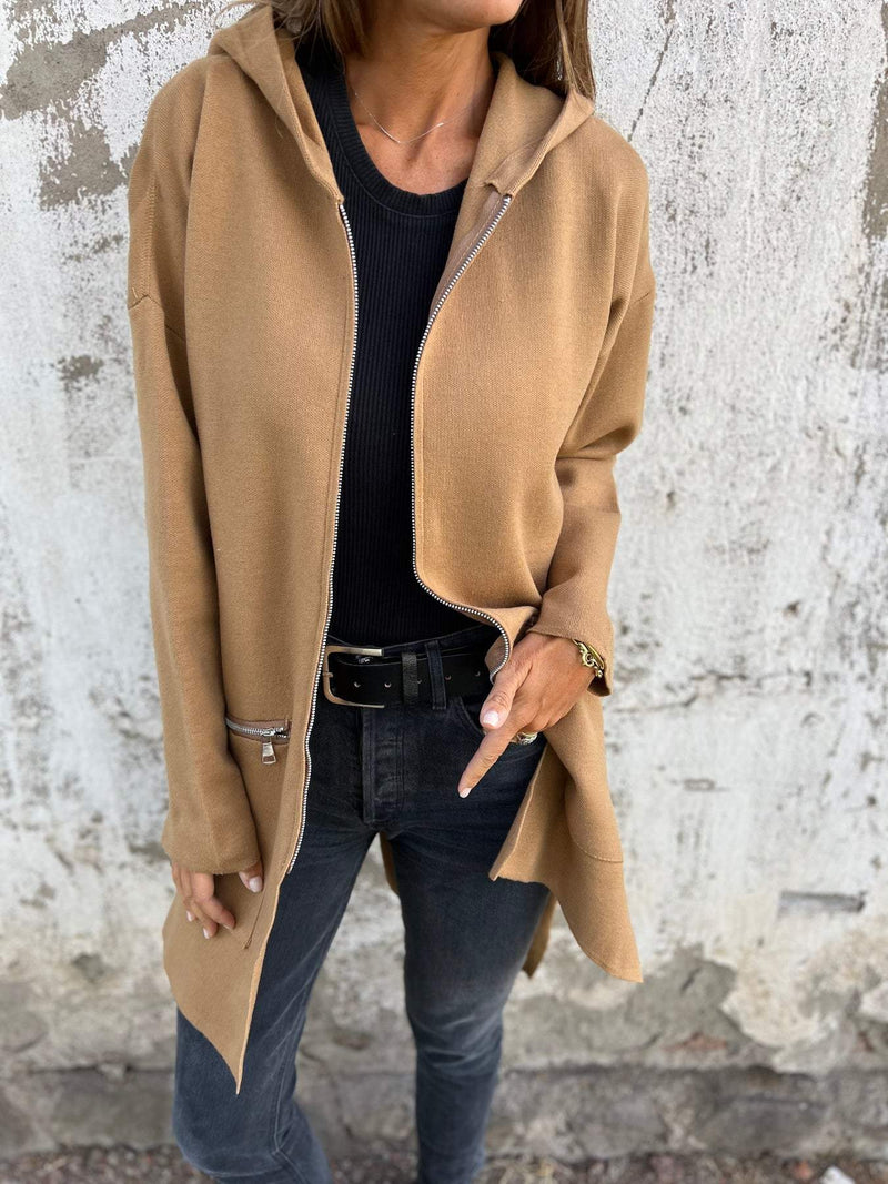 Halflange Hooded Zip-Up Jacket - Isla