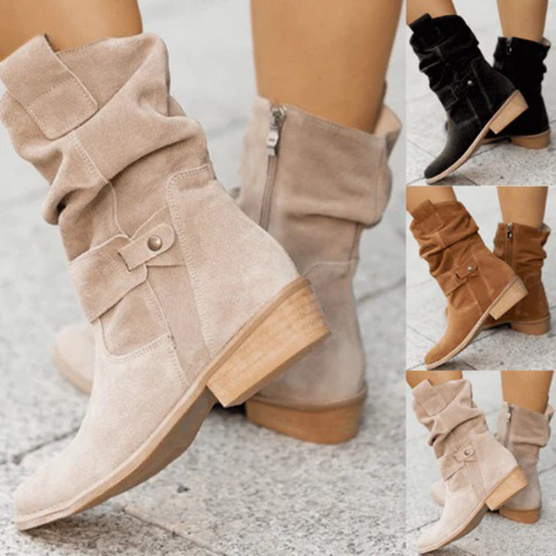 Trendy Dames Herfstlaarzen met Hak – Elif