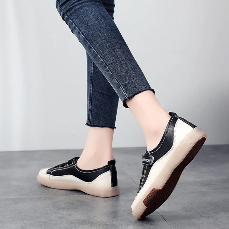 Stijlvolle Echt Leren Sneakers voor Dames – Beatrice