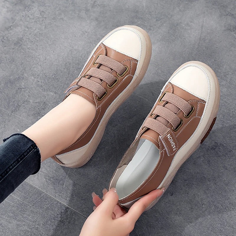 Stijlvolle Echt Leren Sneakers voor Dames – Beatrice