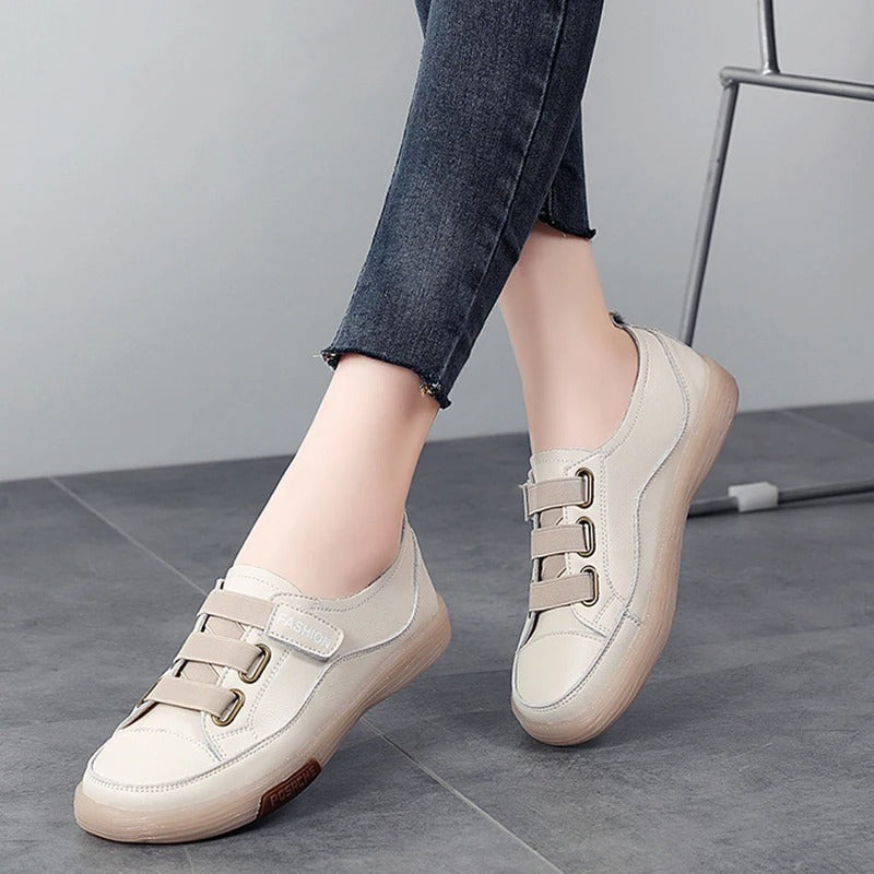 Stijlvolle Echt Leren Sneakers voor Dames – Beatrice