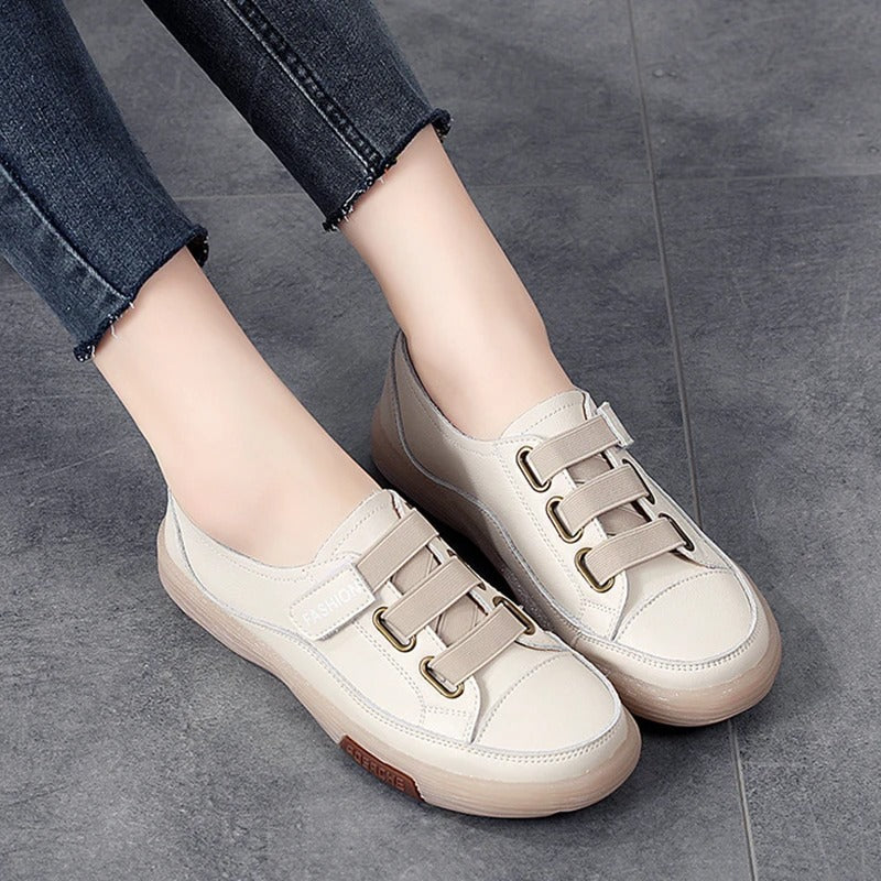 Stijlvolle Echt Leren Sneakers voor Dames – Beatrice