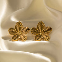Bloemvormige Gouden Oorbellen - Elara