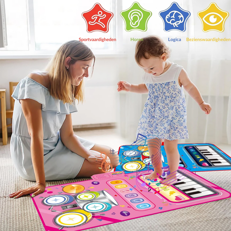 SoundSteps – 2-in-1 Muzikale Speelmat met Piano & Drum