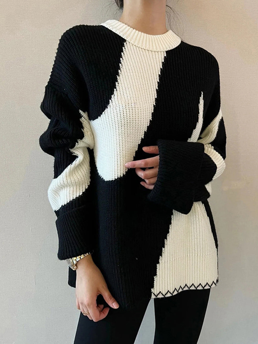 Oversized Zebra Print Trui voor Dames - Lyla
