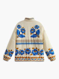 Boheemse Winterjas met Print en Rits - Zahara