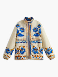 Boheemse Winterjas met Print en Rits - Zahara