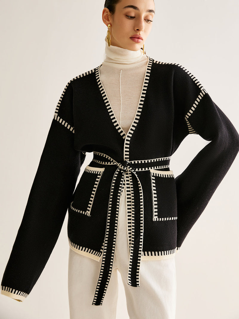Gebonden Cardigan met Riem voor Dames - Celine