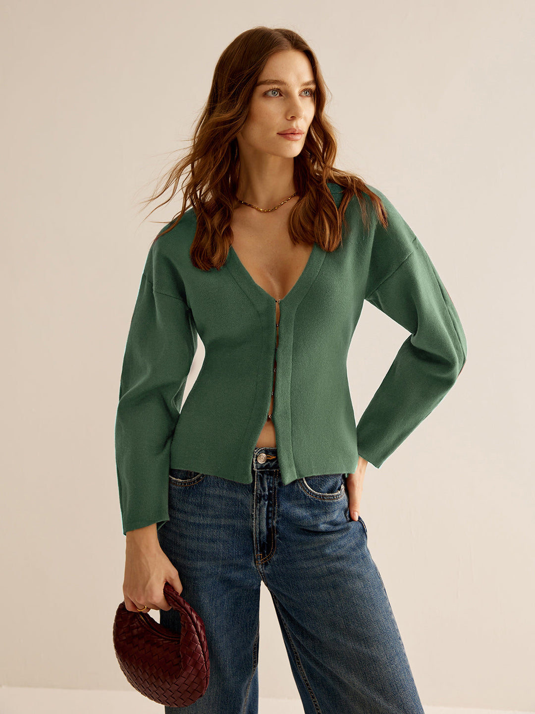 Sweater met V-Hals voor Dames - Celeste