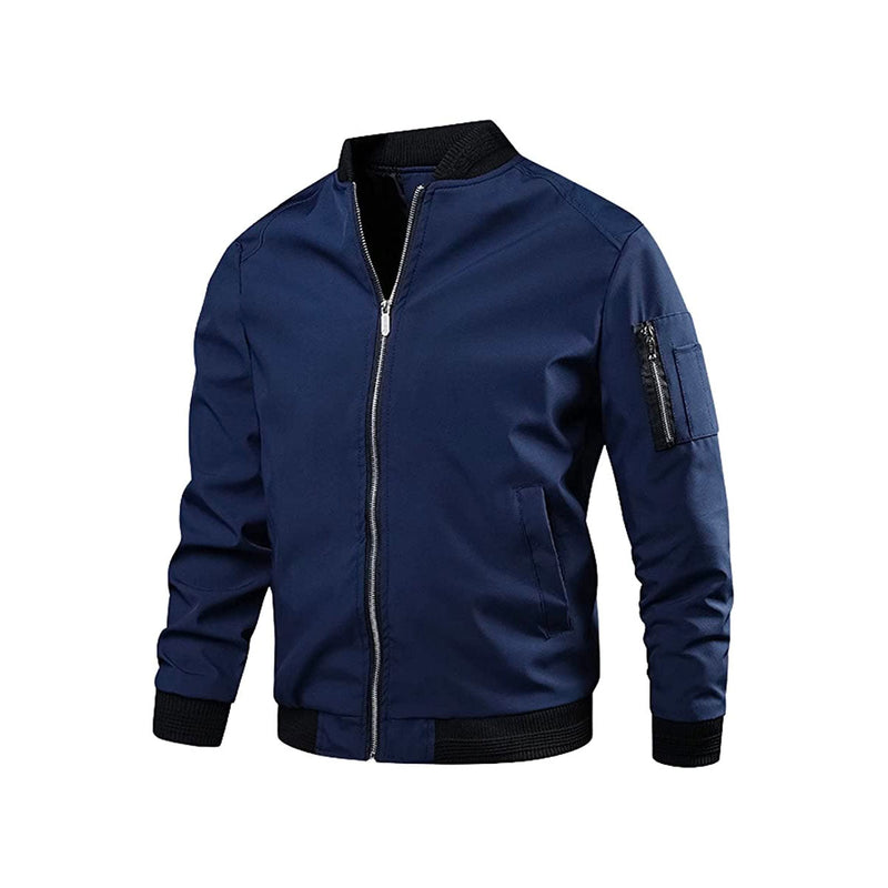 Lichte & trendy heren bomberjack met rits - Jaron