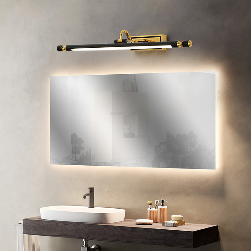 Luxe Zwart-Gouden Spiegellamp – LumoGold