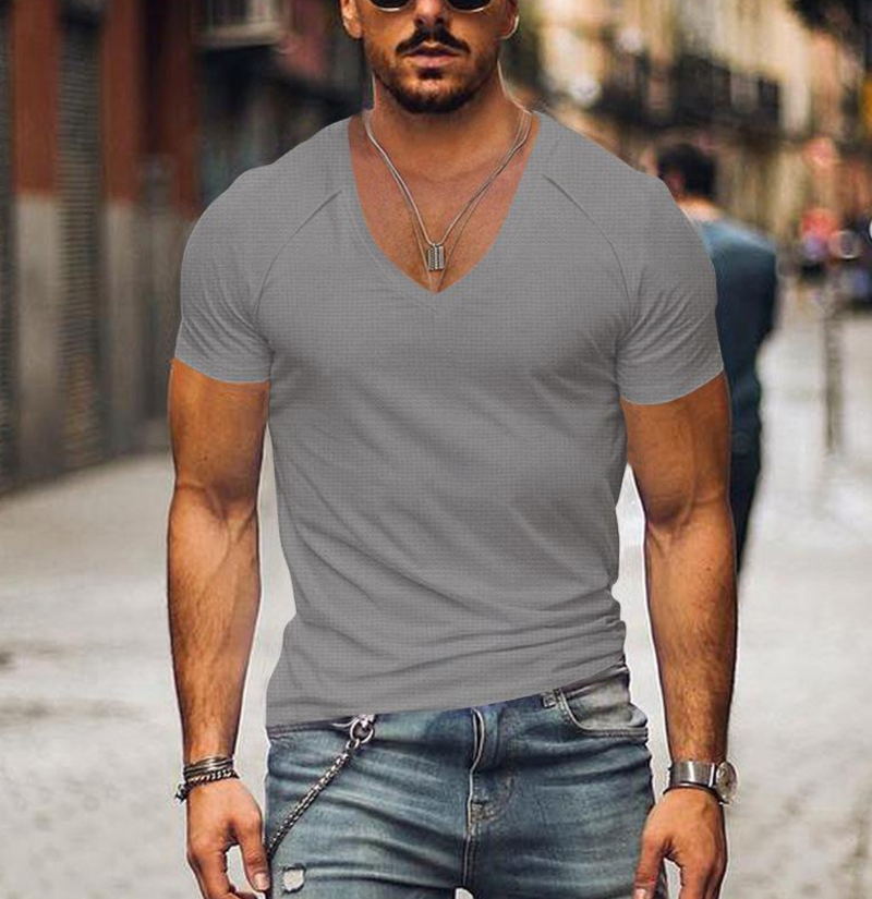 Heren T-shirt met V-hals – Timo