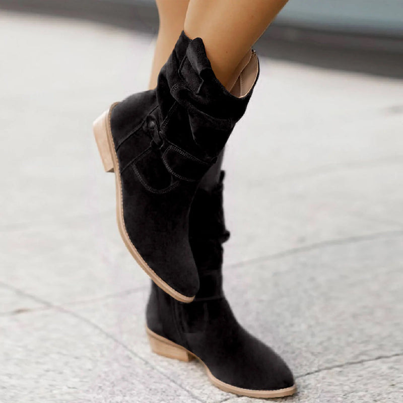 Trendy Dames Herfstlaarzen met Hak – Elif