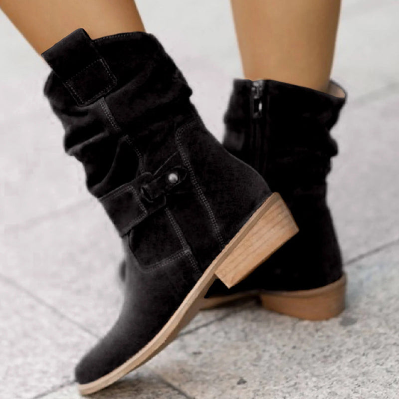 Trendy Dames Herfstlaarzen met Hak – Elif