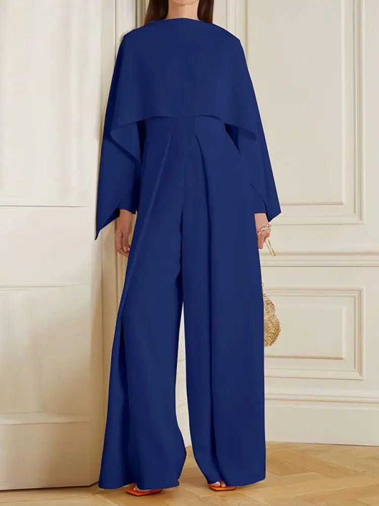 Effen Jumpsuit met Prachtige Plooien - Lara