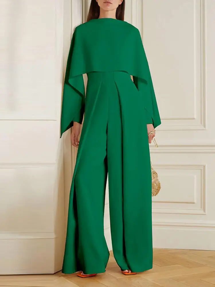 Effen Jumpsuit met Prachtige Plooien - Lara