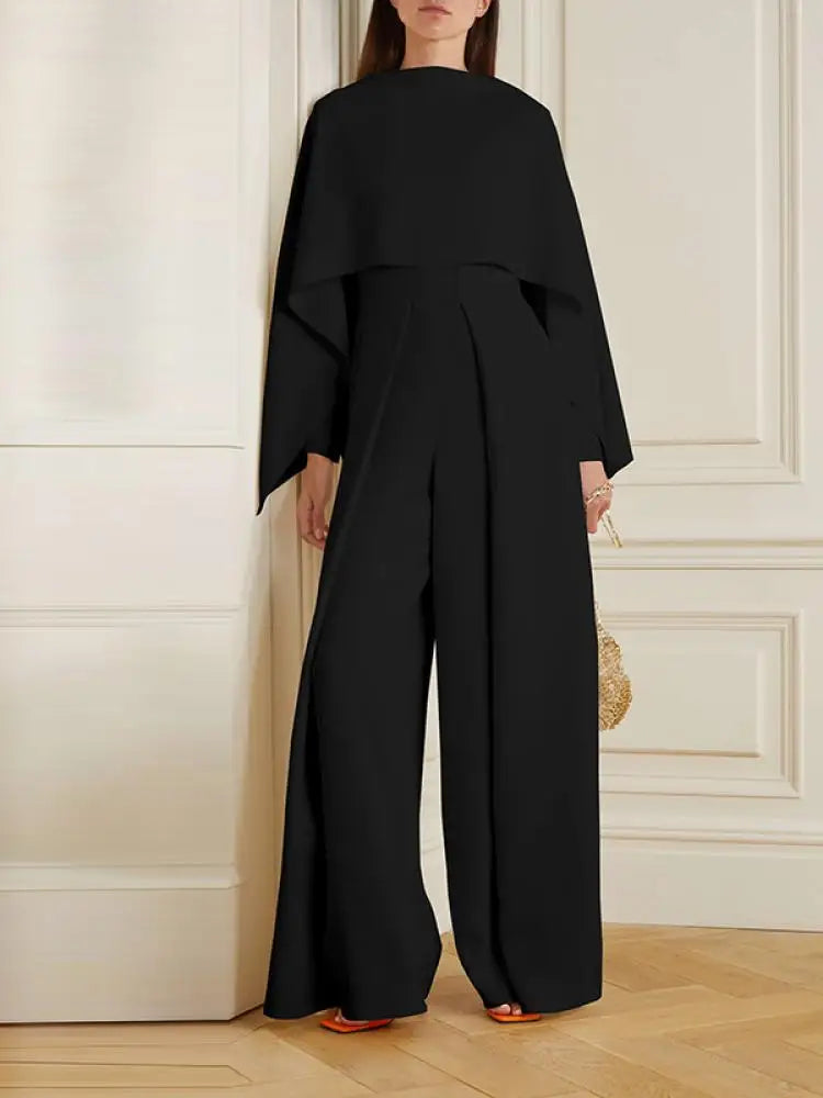 Effen Jumpsuit met Prachtige Plooien - Lara