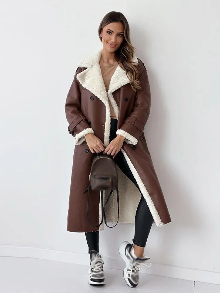 Stijlvolle Lange Dames Winterjas - Seraphina