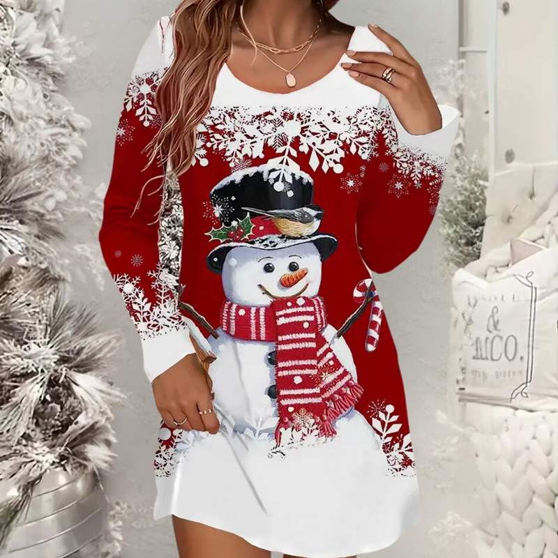 Brashine - Vrolijke Kerstjurk voor Dames