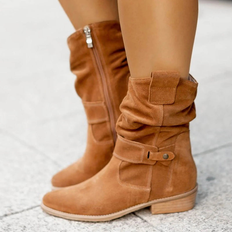 Trendy Dames Herfstlaarzen met Hak – Elif