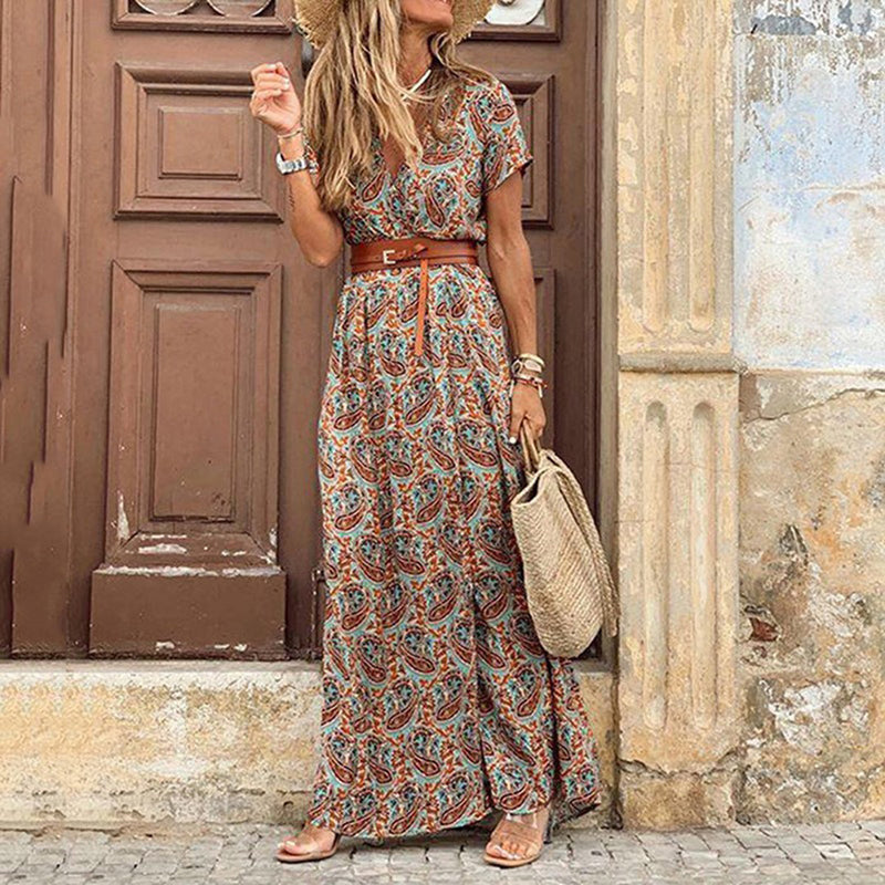 Alvare - Stijlvolle Boho Jurk met Split